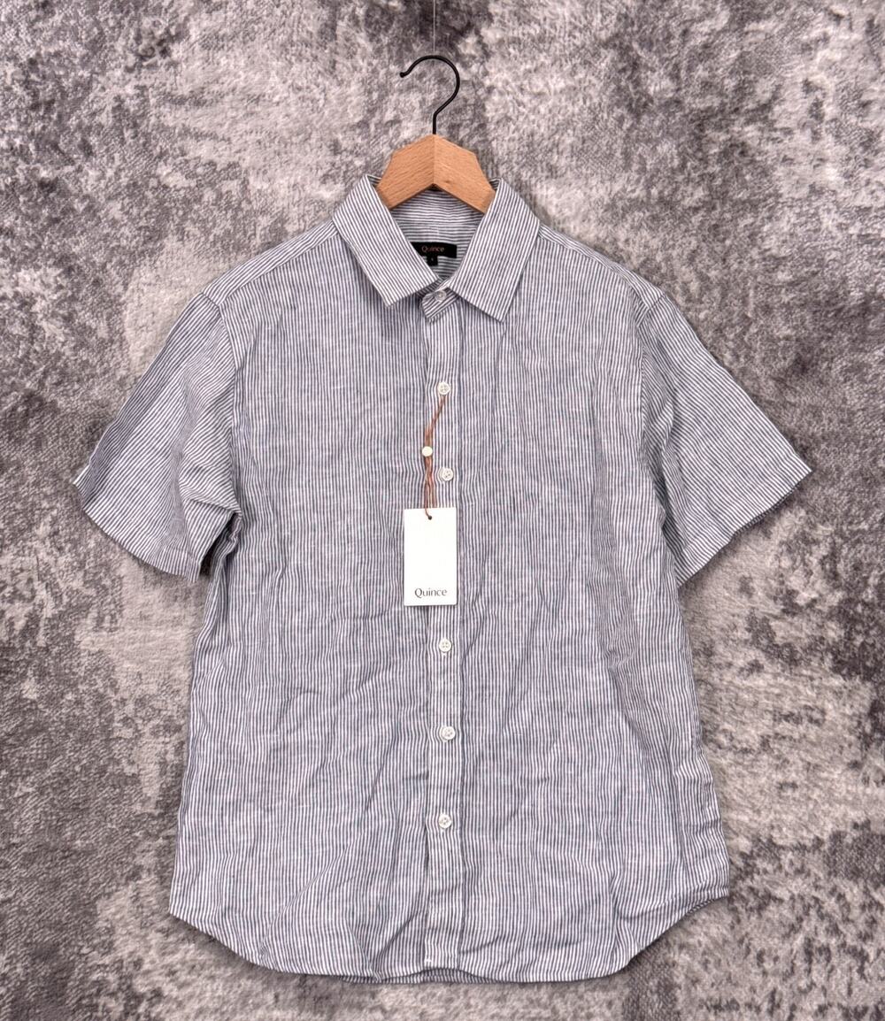 New Quince Shirt Small Mens 100% European Linen Relaxed Short Sleeve Button Down